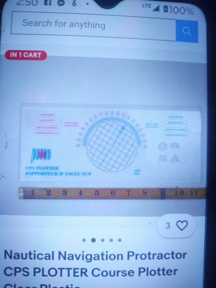 Nautical Navigation Protractor CPS Plotter image indicator(5)
