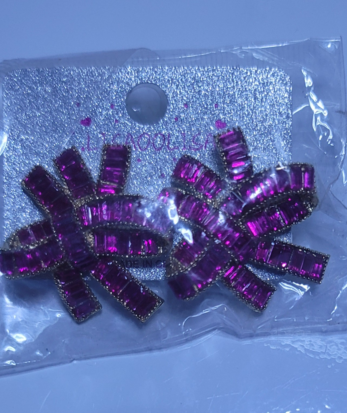 Pink Crystal Bow Earrings