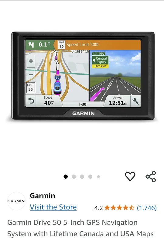 Garmin GPS Navigation System and Mount thumbnail