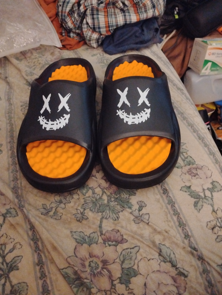XX Design Black & Orange Slides