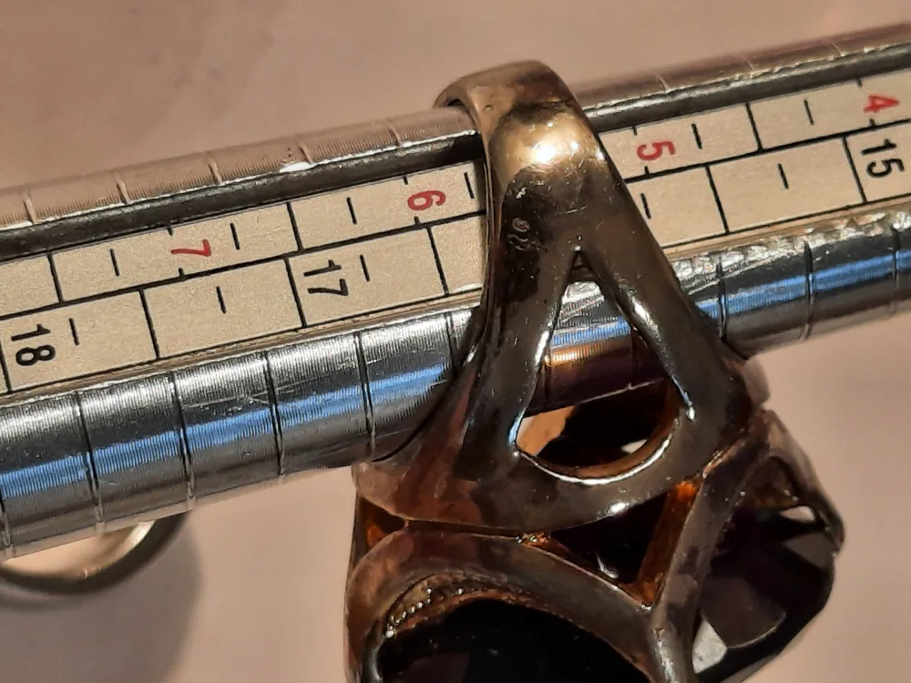 Vintagepurple stone huge Statement Ring image indicator(4)