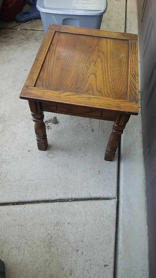 Wooden End Table - photo 3