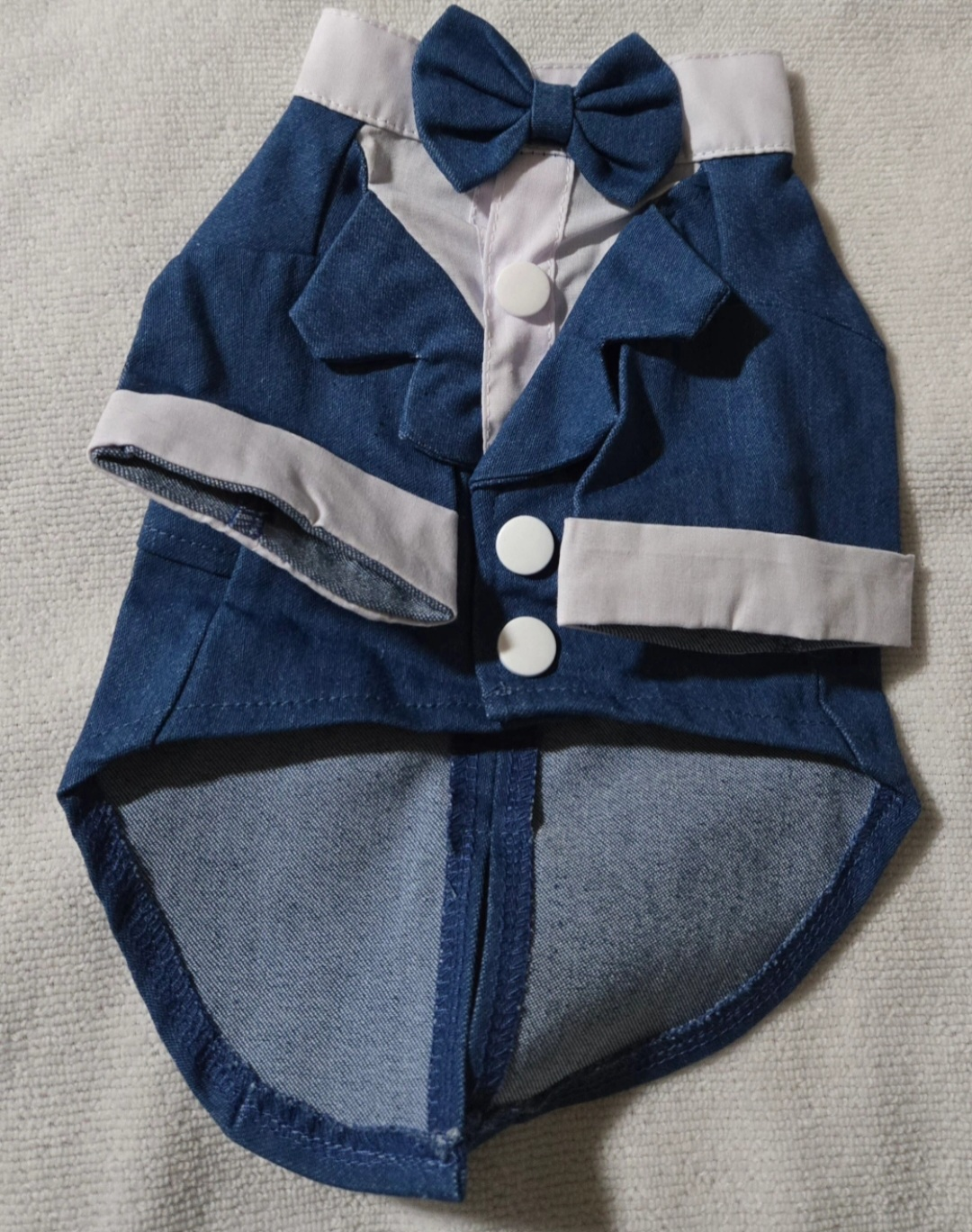 Cute denim dog tuxedo - Size XS - photo 3