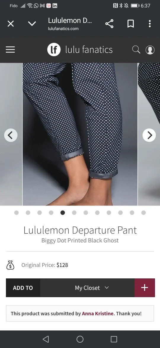 Lululemon Departure Pants - Polka Dot s10 image indicator(2)