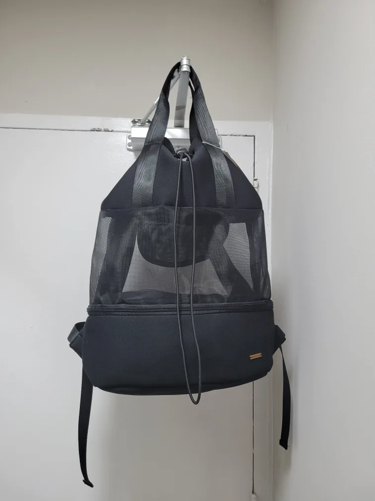 Black Backpack with Mesh Detailing thumbnail