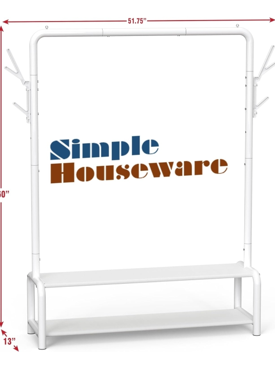 Clothes rack with shelf - photo 2