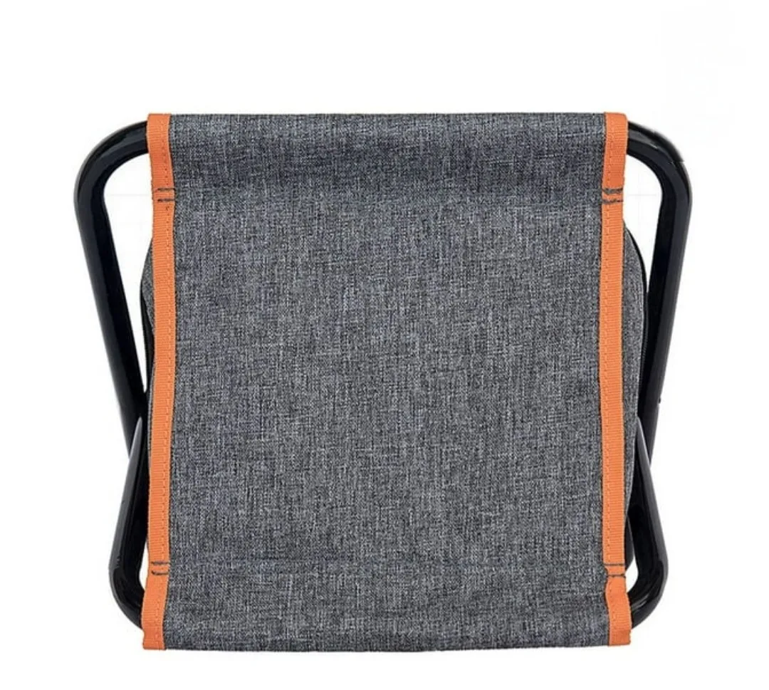 Portable foldable camping stool with cooling isolated picnic bag thumbnail