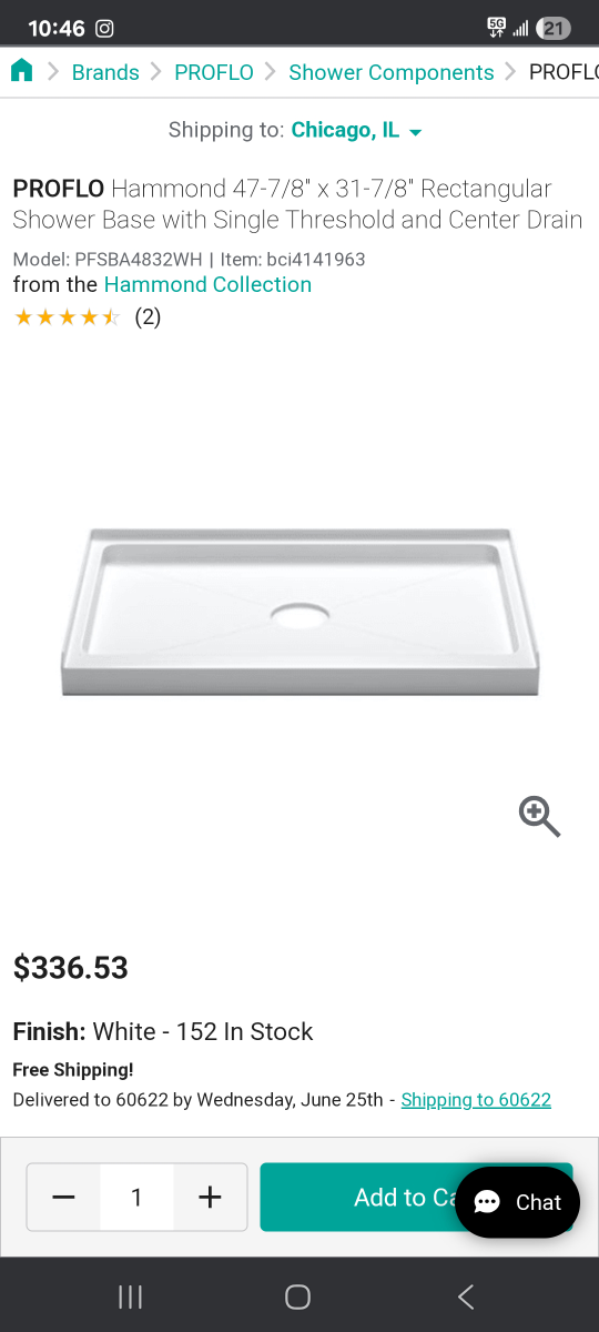 Rectangular Shower Base