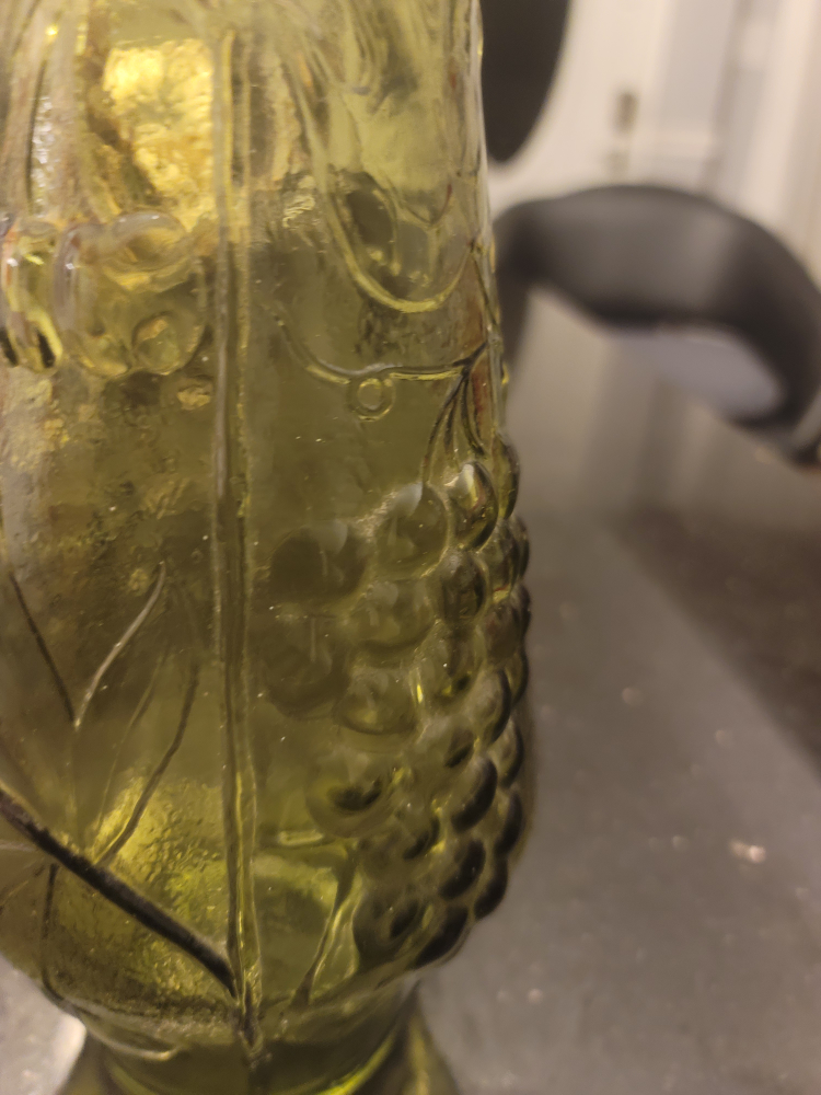 Vintage Style Green Glass Bottle - photo 2