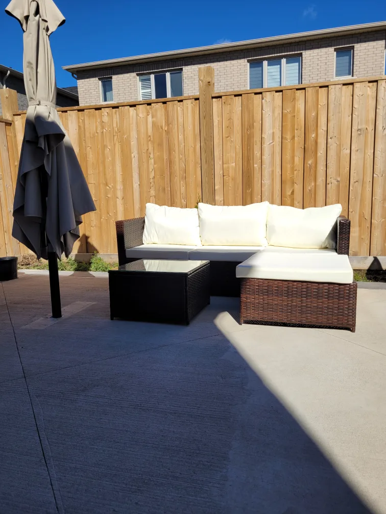 Outdoor Wicker Sectional Sofa Set with Table warehouse sale thumbnail