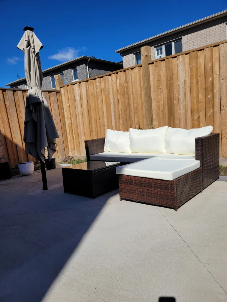 Outdoor Wicker Sectional Sofa Set with Table warehouse sale image indicator(2)