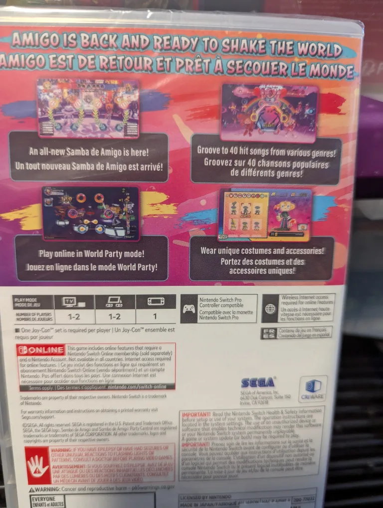 Nintendo switch Samba De Amigo Party central image indicator(2)