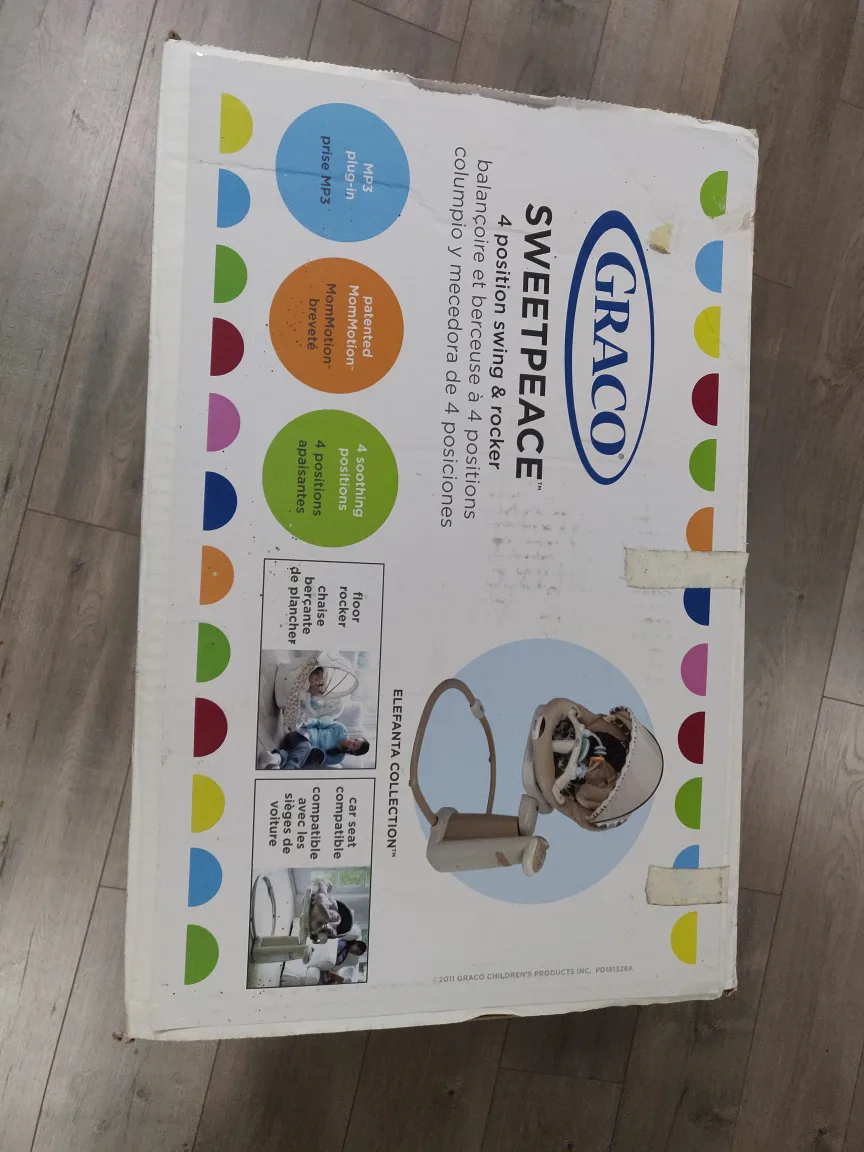 Graco Baby Swing - Elephant Design - Graco Sweet Peace Soother image indicator(3)