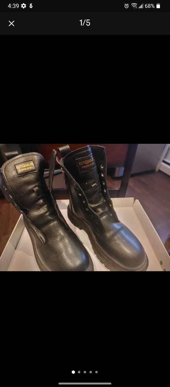 Ruyiqian Black Fashion Boots - Size 40 thumbnail