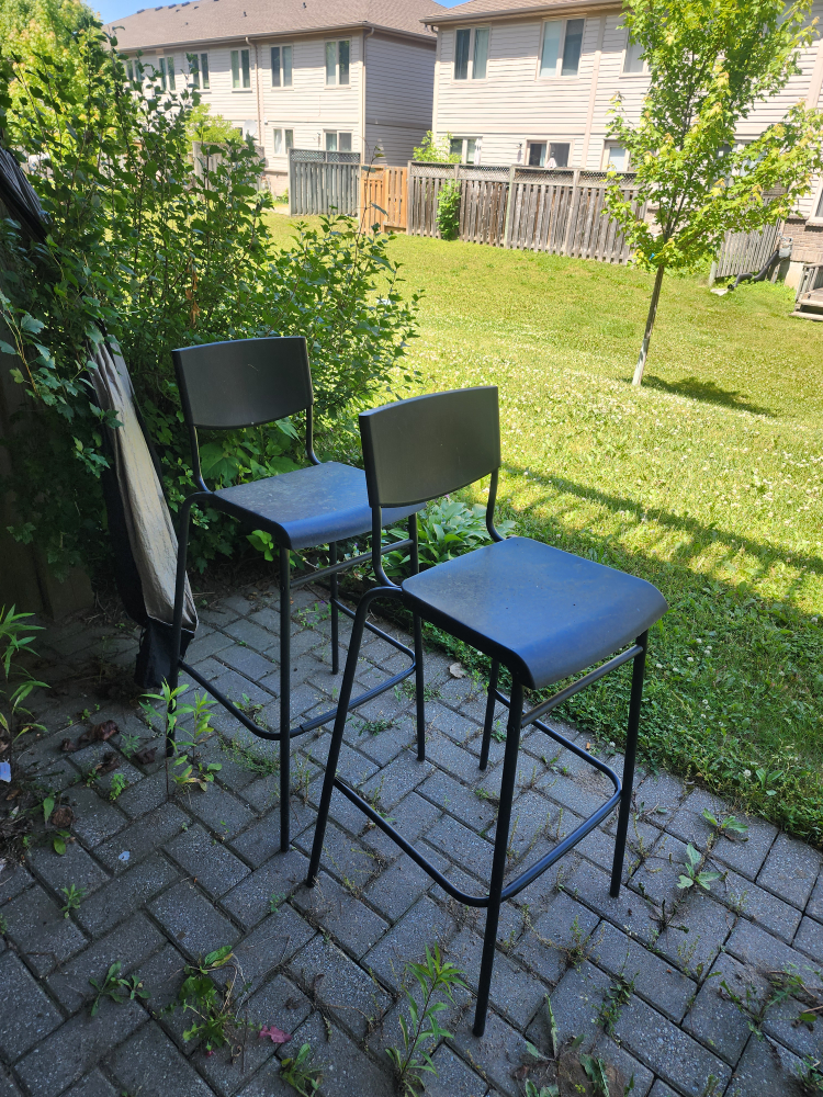 Pair of Black Bar Stools #freecycle