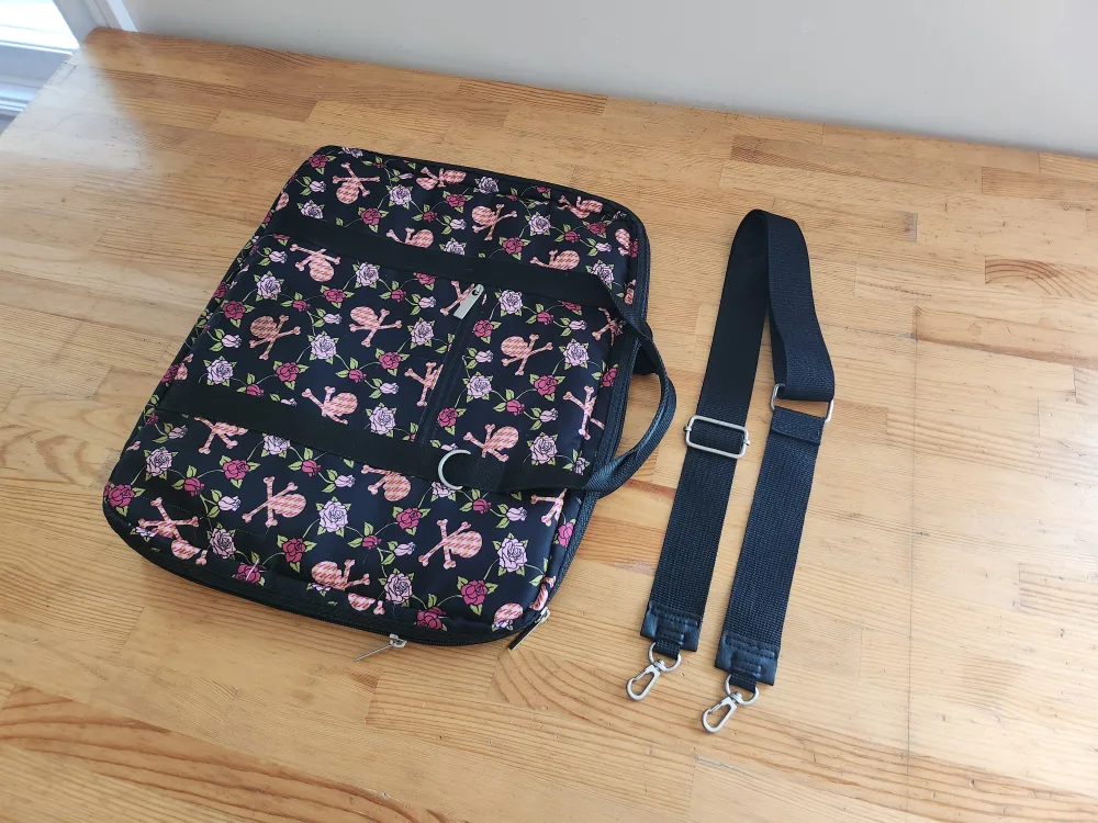 Floral Skull Laptop Bag 18" 🥕 image indicator(2)