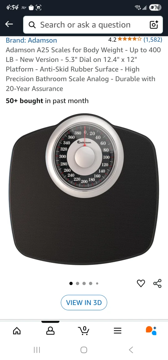 Adamson A25 Analog Bathroom Scale - New! thumbnail