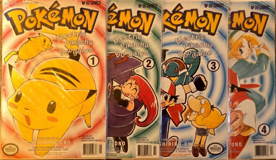 Pokemon Comics 1-4 The Electric Tale of Pikachu Nintendo 1998