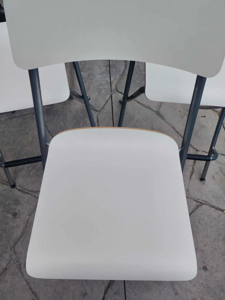 3x IKEA White Folding Chairs or Bar Stools image indicator(4)