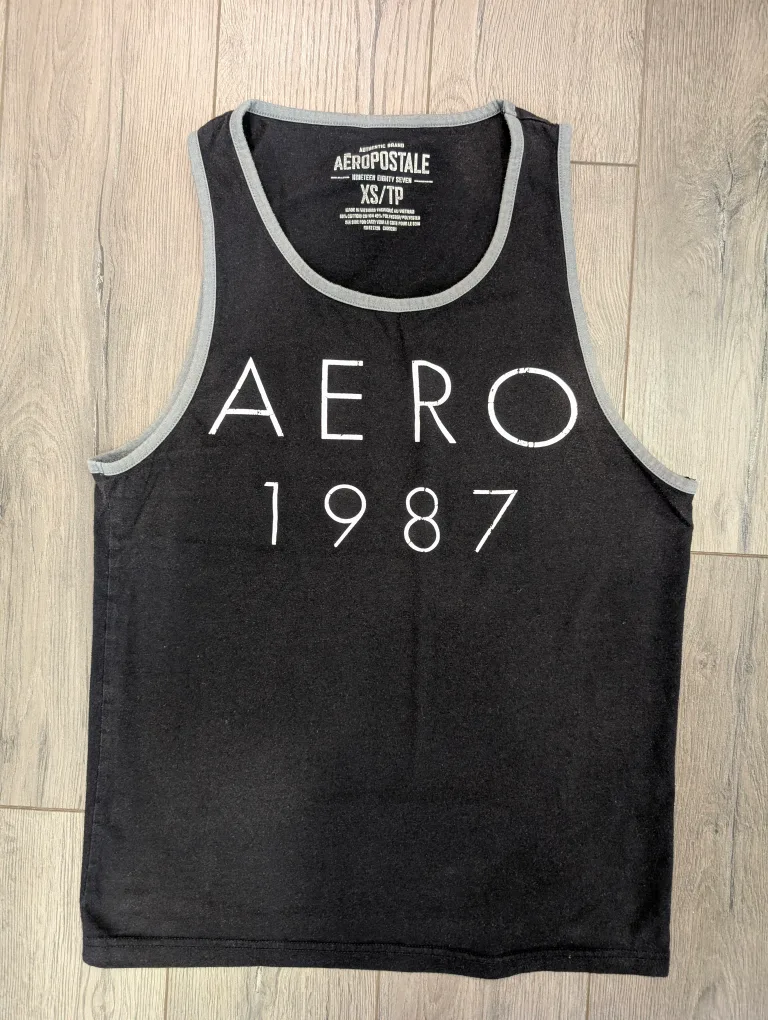 GUC - Men's Aeropostale Black Tank Top Size XS image indicator(5)