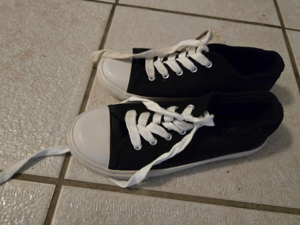 Black & White Canvas Sneakers  #freecycle thumbnail