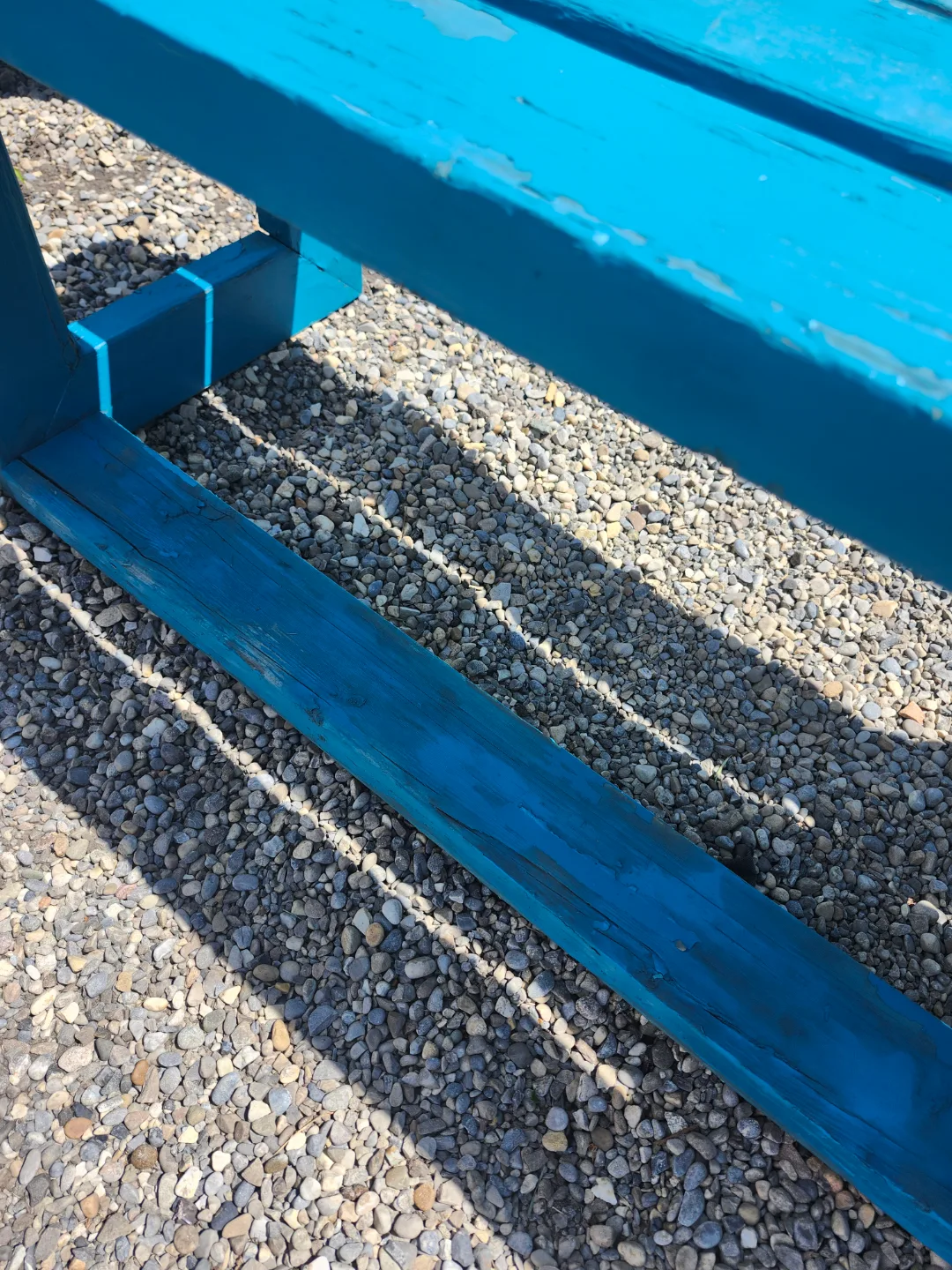 Bright blue outdoor bench image indicator(6)