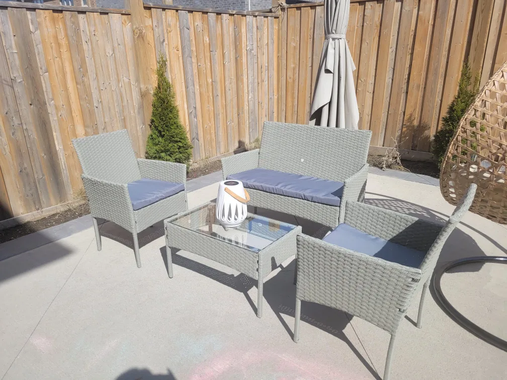 Outdoor Wicker Furniture Set 4pc brand new already assembled image indicator(2)