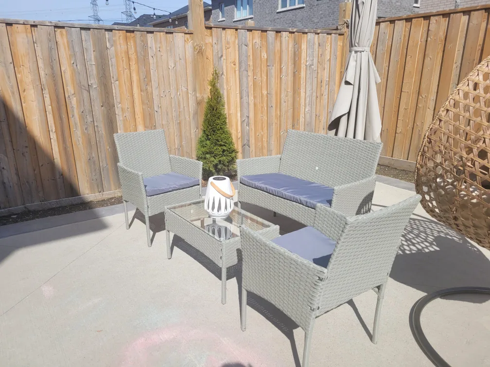 Outdoor Wicker Furniture Set 4pc brand new already assembled image indicator(3)