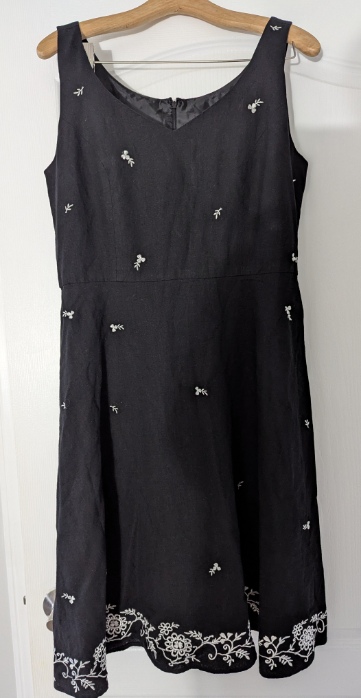 Black Embroidered Dress