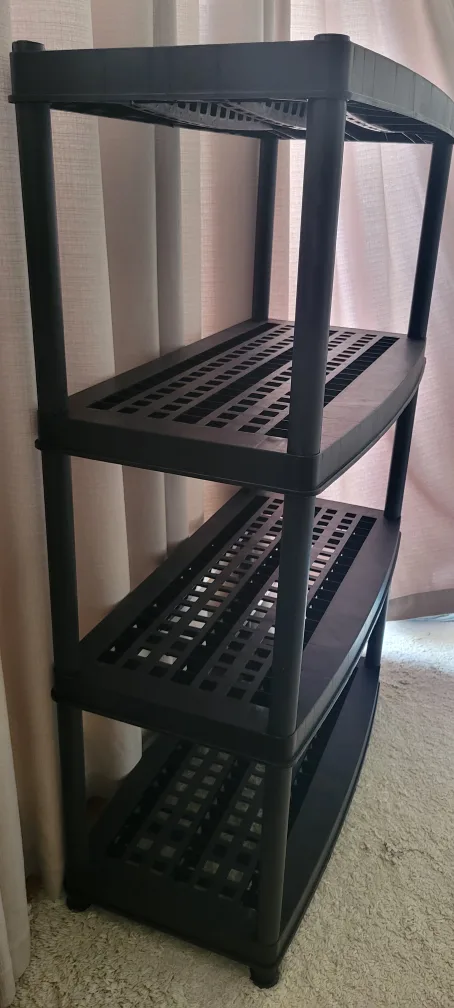 Black Plastic 4-Tier Shelf image indicator(2)