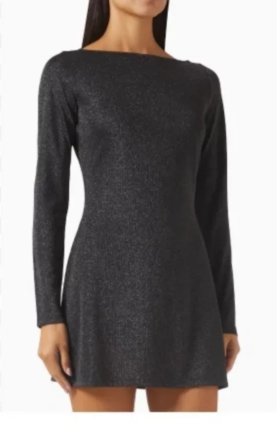 New black shimmer dress size S image indicator(5)