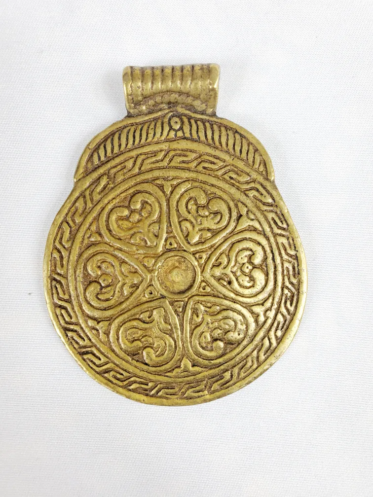 African Adinkra Brass Pendant Jewelry (Akoma) thumbnail