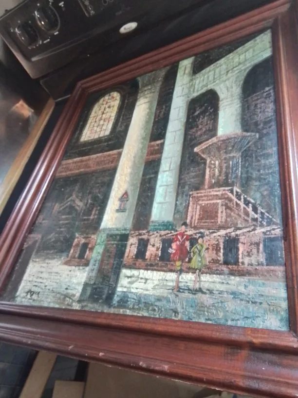 Framed Painting Gothic St Mary's Church in Nottingham image indicator(4)