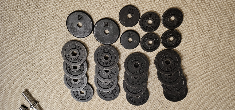 Barbells and cast iron weights - photo 2