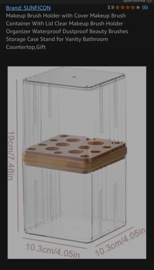 Makeup Brush Holder with Cover thumbnail