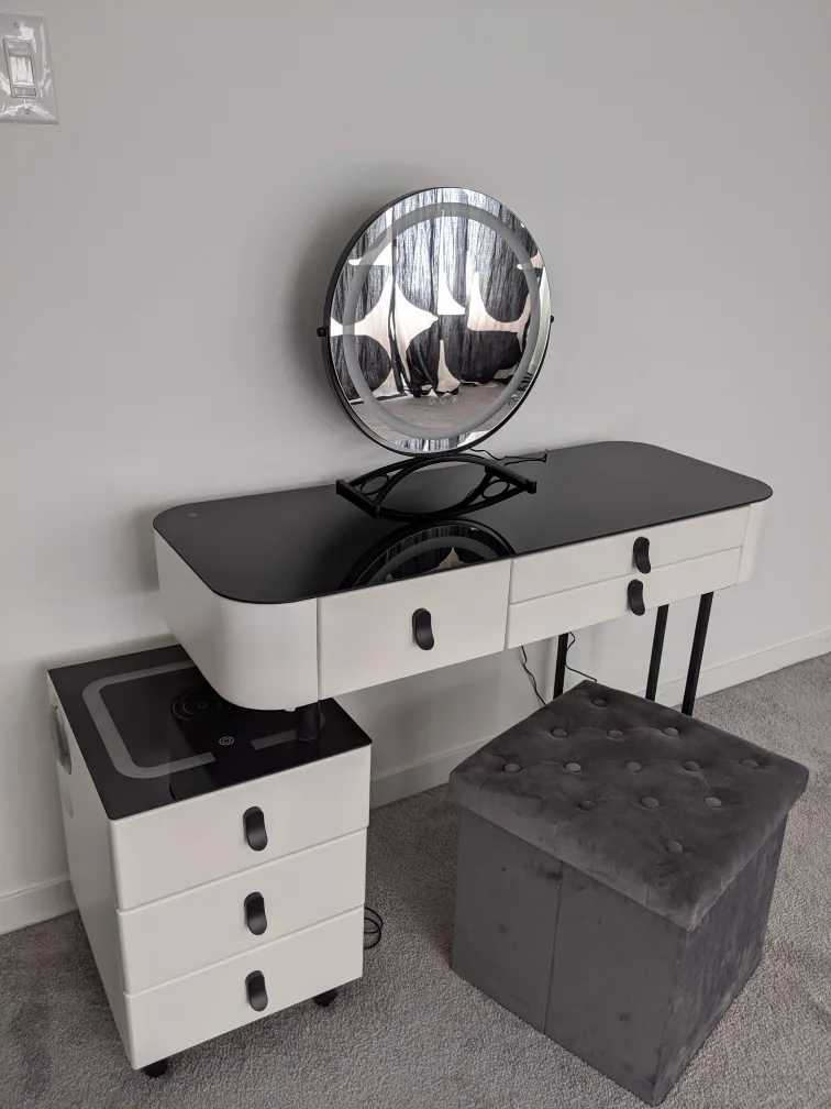 Vanity with Bluetooth Speaker and LED Mirror thumbnail