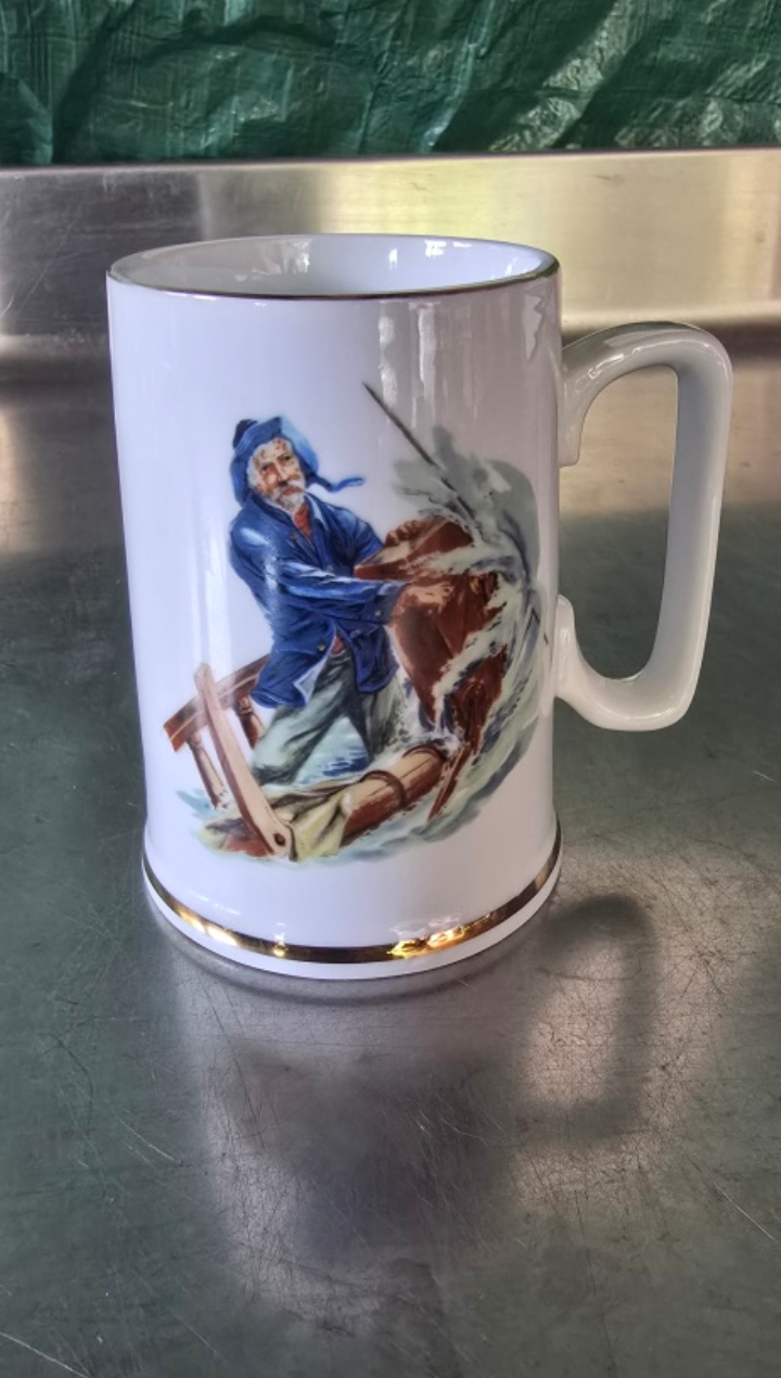 1986 Braving the Storm Norman Rockwell Mug