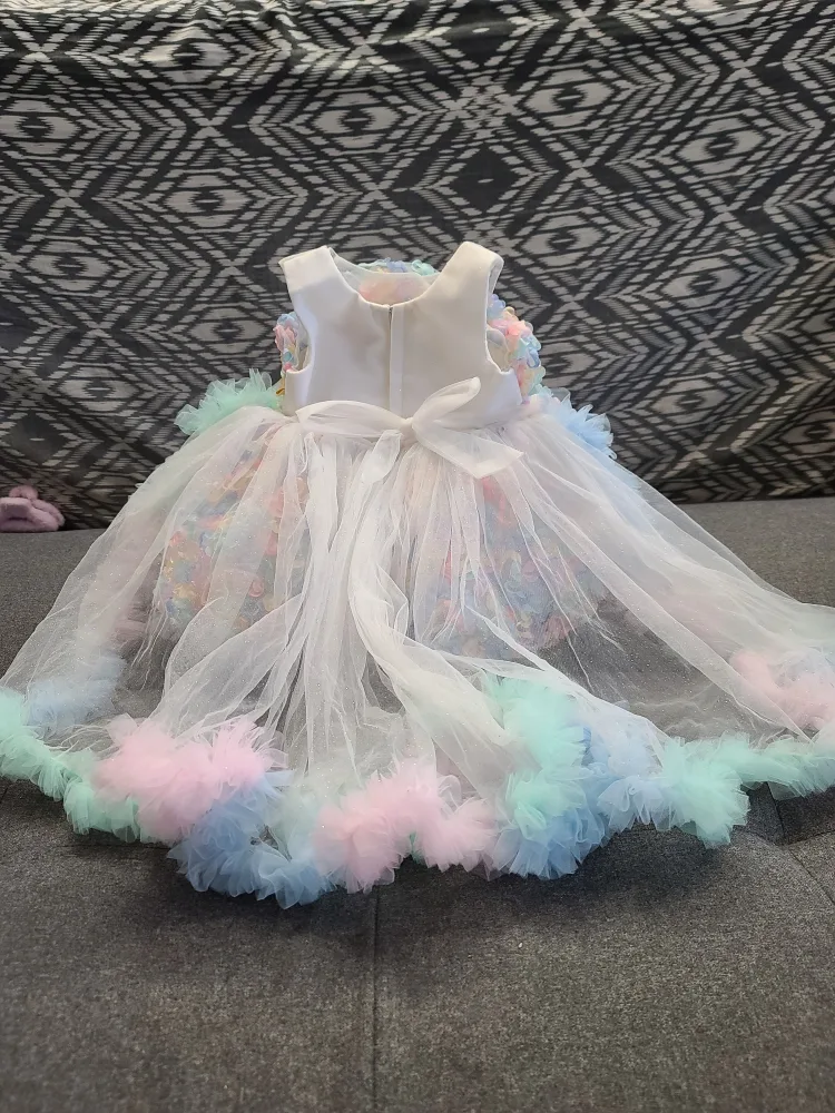 Pastel Rainbow baby Dress image indicator(2)