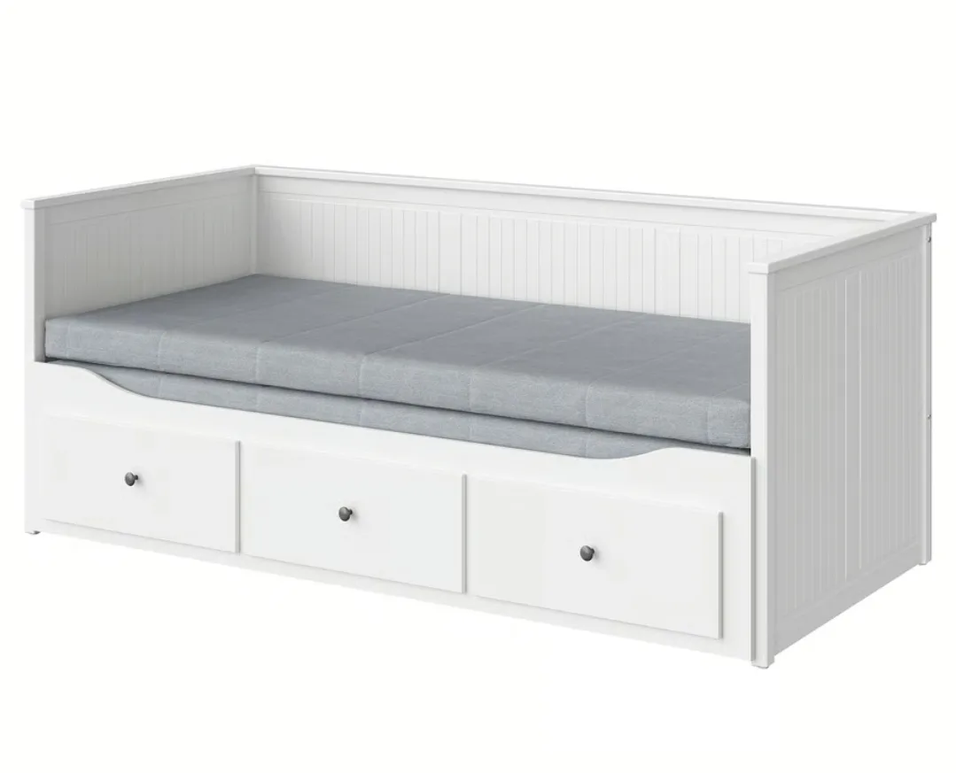 White daybed with storage drawers thumbnail