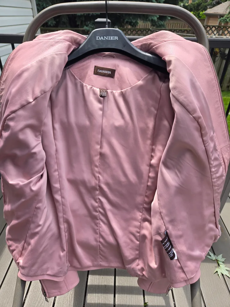 Danier Pink Leather Jacket image indicator(3)
