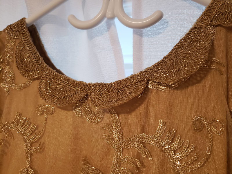 Golden Embroidered Gown - photo 2