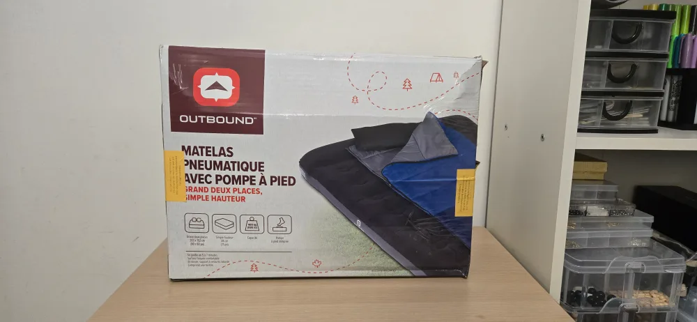 Outbound Queen Air Mattress with Foot Pump thumbnail