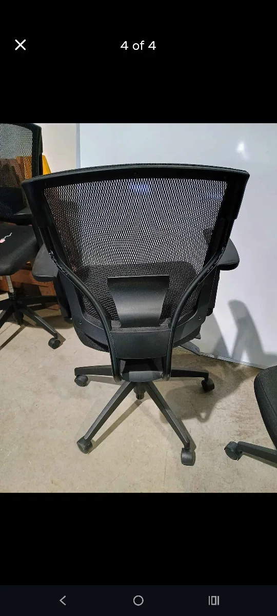 BOGO FREE!  Black Mesh Rolling Office Chairs image indicator(3)