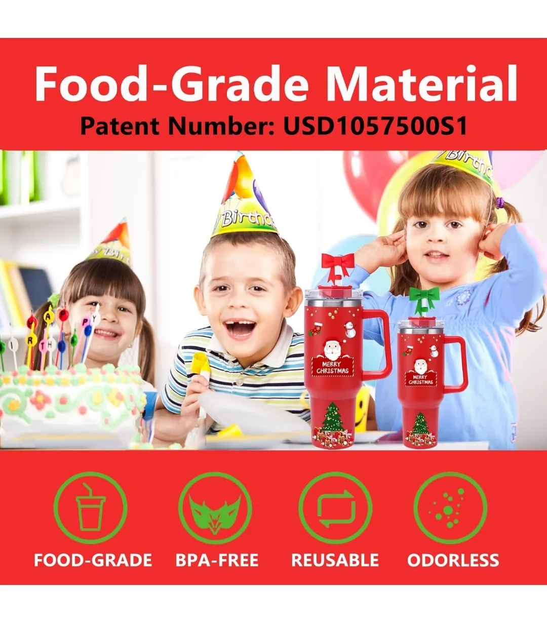 Christmas Tumbler Bows - Red, Yellow, Green image indicator(3)