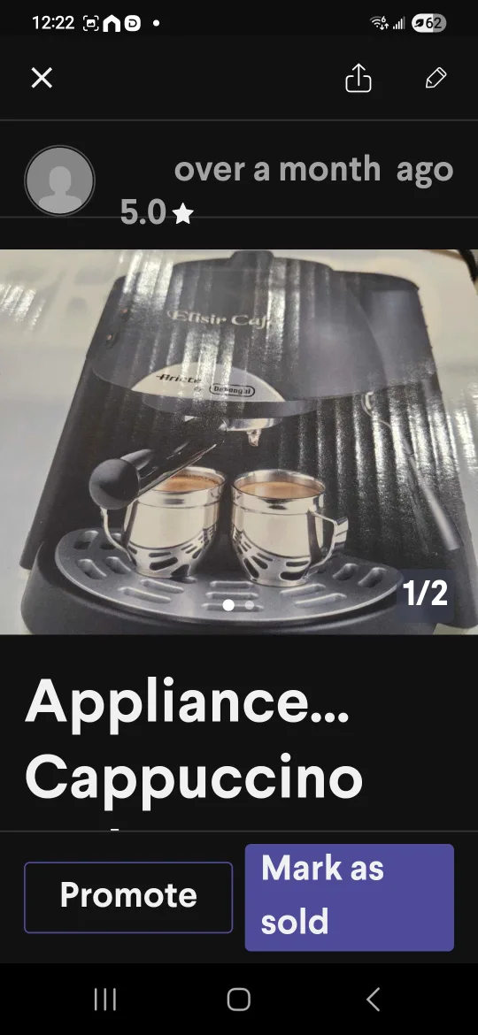 Ariete by Delonghi Elixir Cafe Cappuccino Machine image indicator(2)