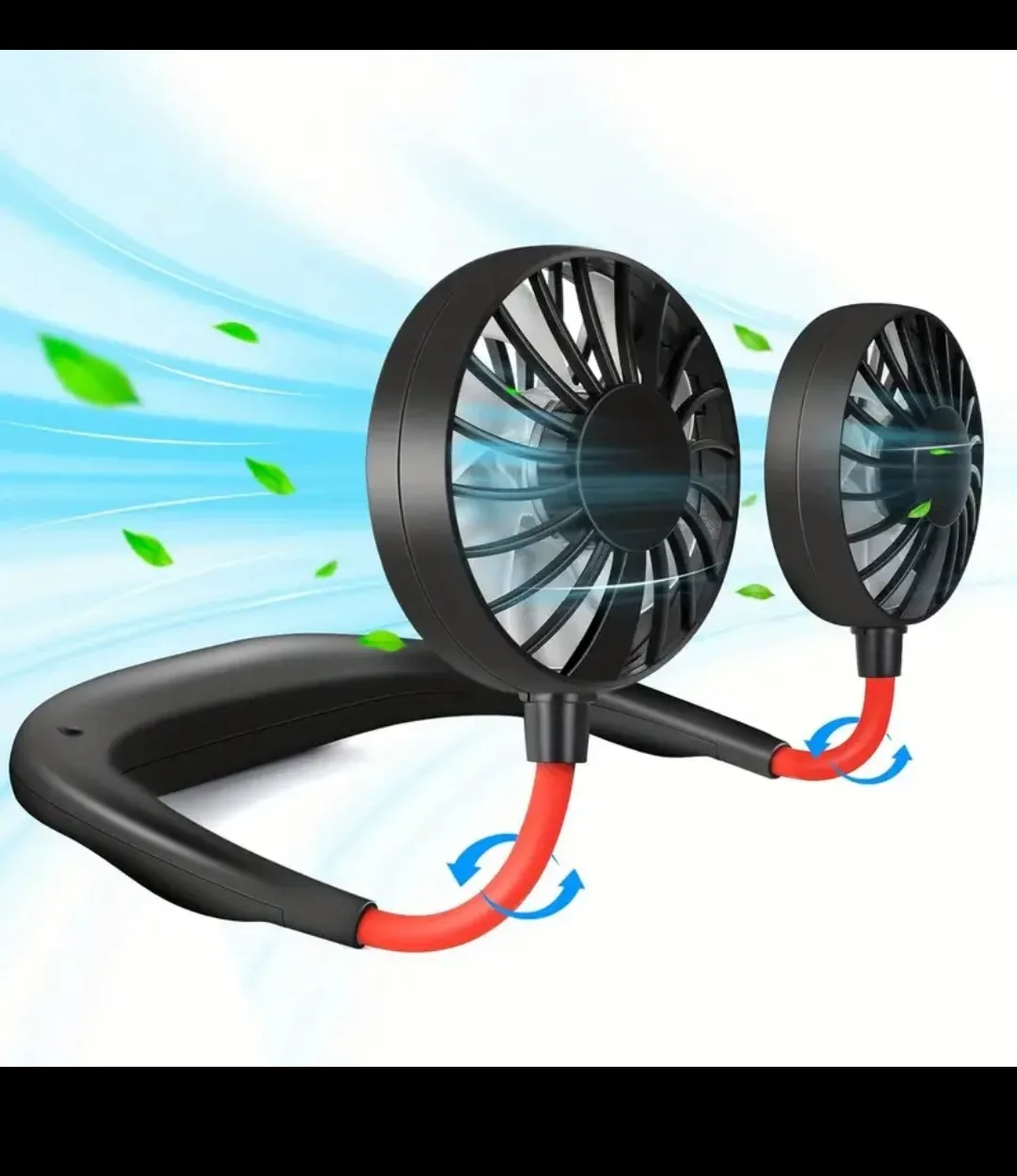 Portable Neck Fan - Black thumbnail