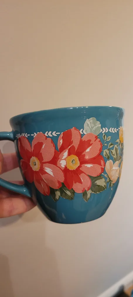 New Pioneer Woman Floral Stoneware Mug image indicator(6)
