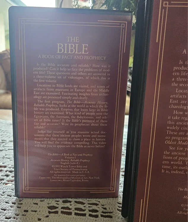 Two-volume VHS set:"The Bible: A Book of Fact and Prophecy" image indicator(4)