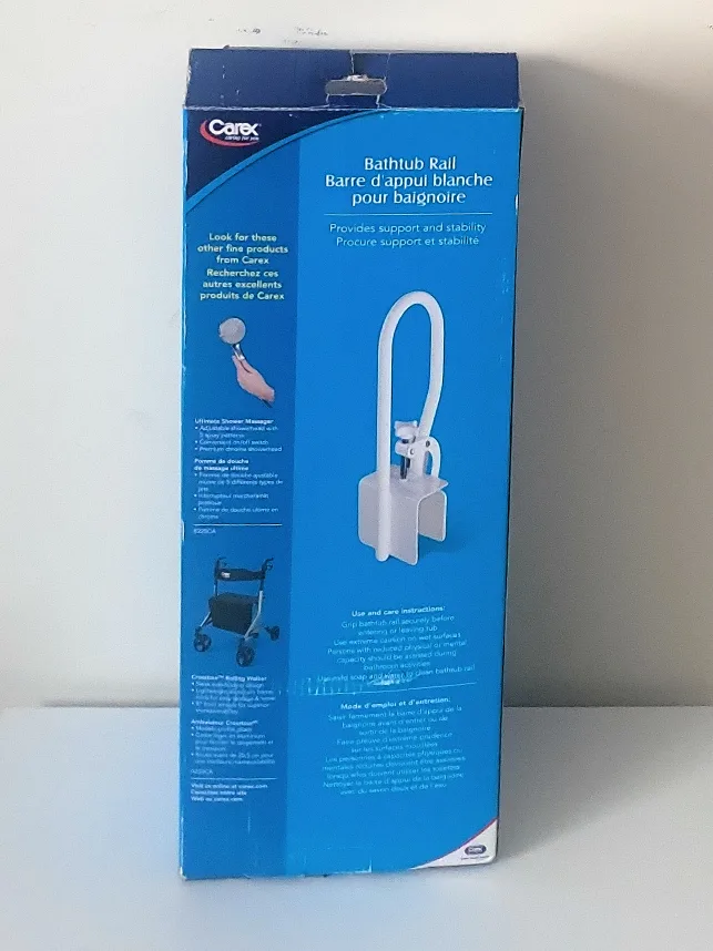 Carex White Bathtub Rail image indicator(7)