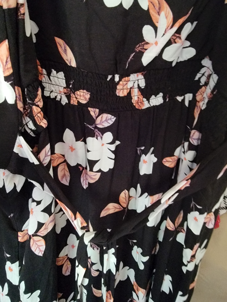 Kismet Black Floral Dress - Size XL - photo 2